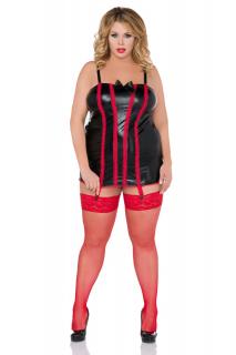 schwarz/rotes Chemise Z/5022 von Andalea