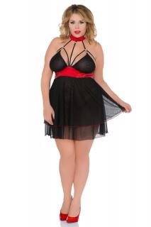 schwarz/rotes Chemise Z/5026 von Andalea