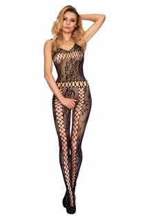 schwarzer Bodystocking B111 ouvert von 7-Heaven