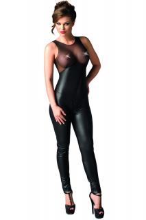 schwarzes Wetlook Catsuit Demi von MeSeduce