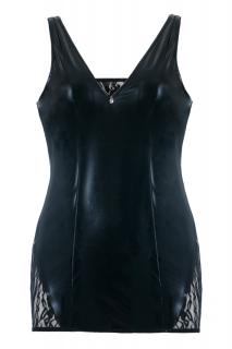 schwarzes Wetlook Chemise SB/1002 Sexy Base Kollektion by Andalea