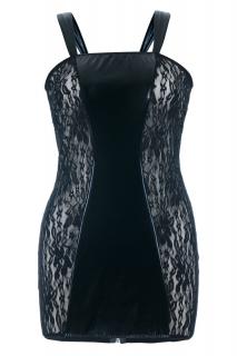 schwarzes Wetlook Chemise SB/1004 Sexy Base Kollektion by Andalea