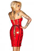 rotes Lack-Kleid F114R von Noir Handmade ImMoral Kollektion