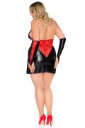 schwarz/rotes Chemise Z/5009 von Andalea