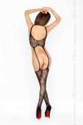 schwarzer ouvert Bodystocking BS016 von Passion