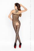 schwarzer ouvert Bodystocking BS022 von Passion