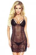 schwarzes Sensuelle Venice Chemise PR5016 von Provocative Gold Lingerie