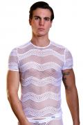 weißes Herren T-Shirt Mesh von Look Me